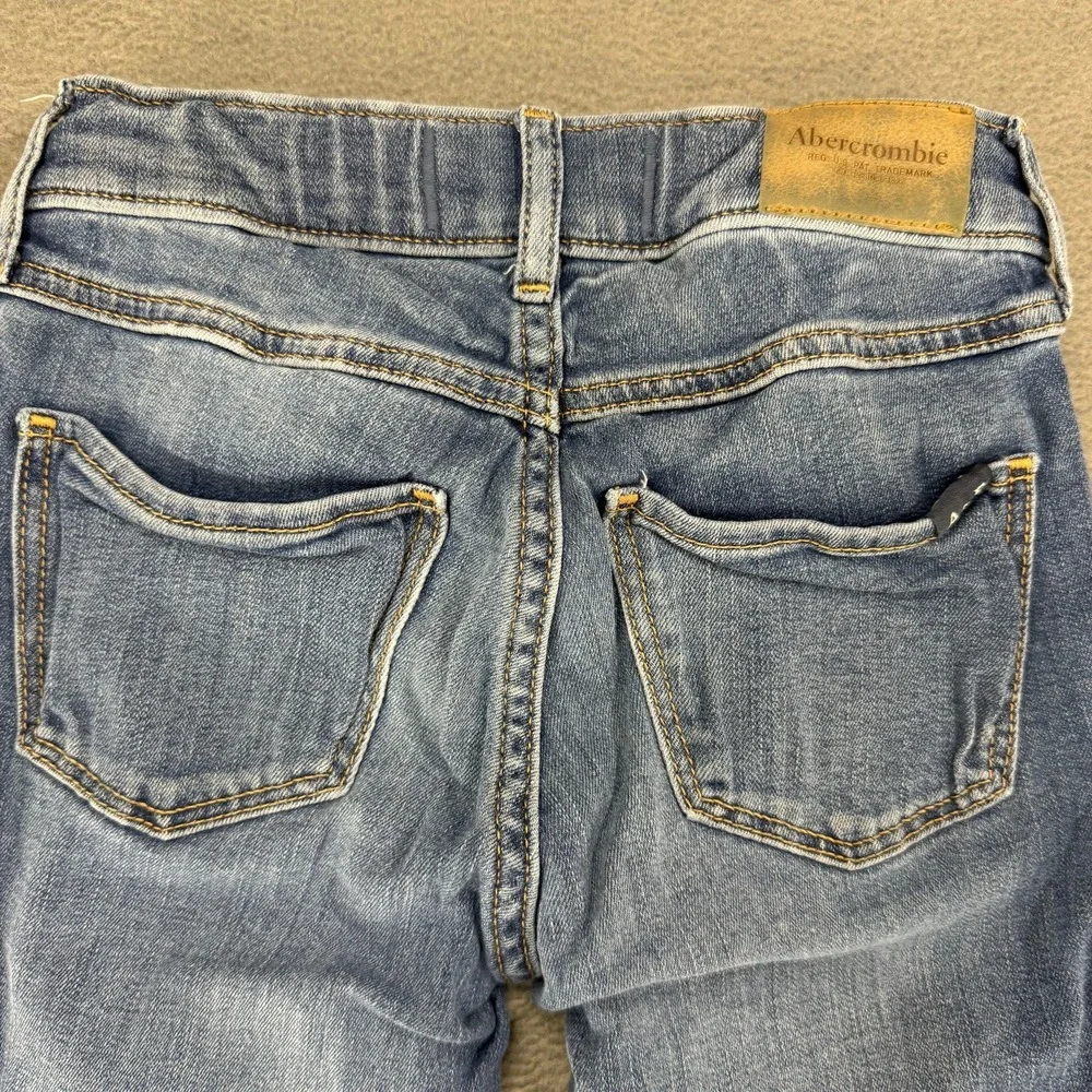 Abercrombie Fitch Kids Girls Jeans High-Rise Super Skinny Blue Denim Fade 7/8x22